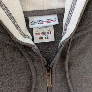 Vintage 90s Reebok Zip Up Fleece Hoodie Size XL